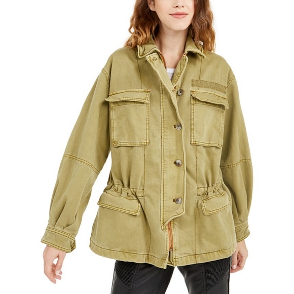 FREE PEOPLE SEIZE THE MOMENT MILITARY JACKET - Picture 10 of 10